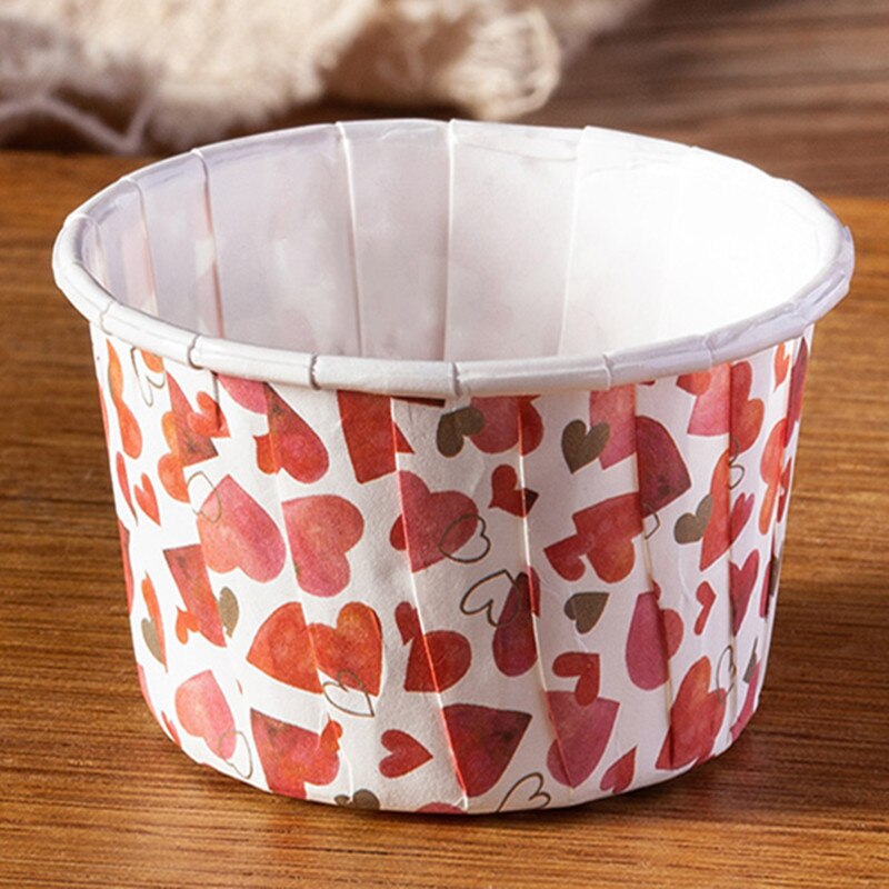 100pcs Kleur gekrompen gecoat papier beker hittebestendig bakken cup bruiloft verjaardag DIY brood cakecup papier lade: cup6