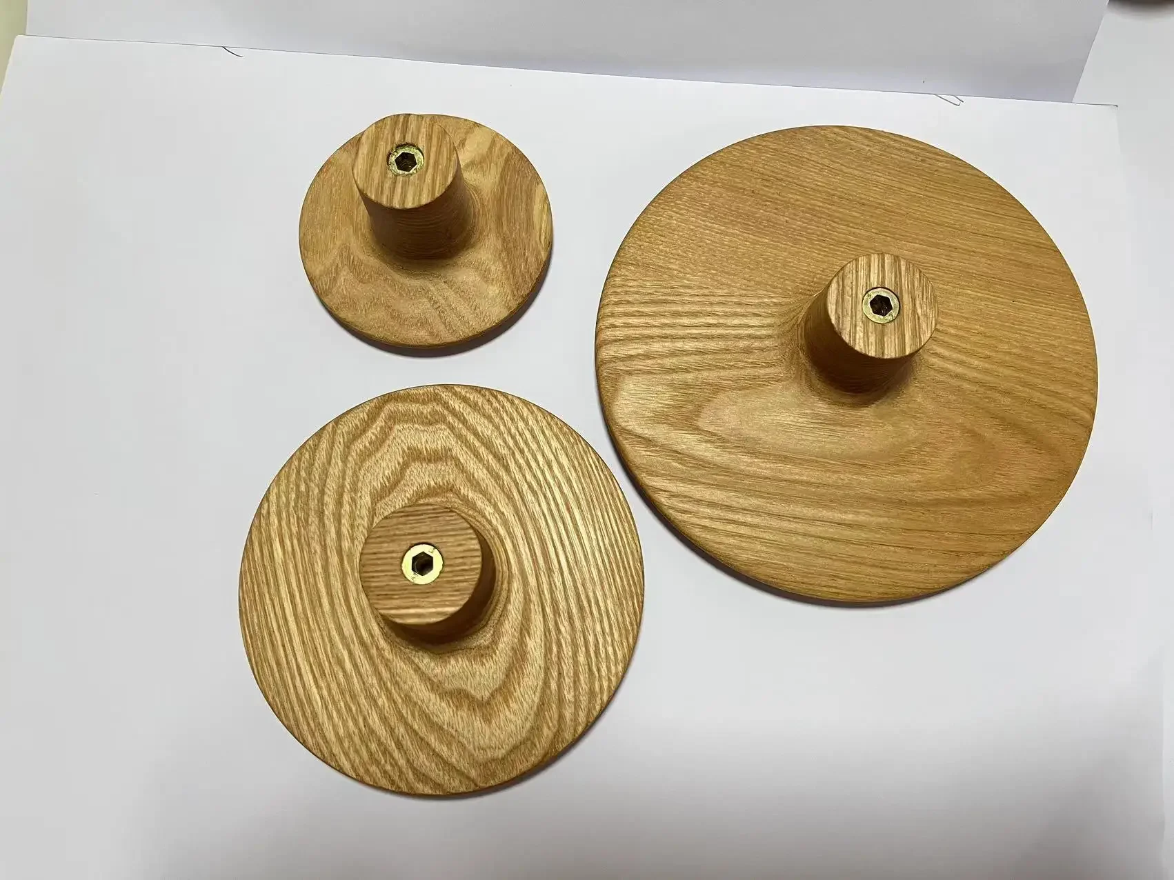 Gancho de madera maciza para colgar ropa con forma de seta, vestíbulo , colgante de pared de salón, gancho circular para ropa, perchas para sombreros