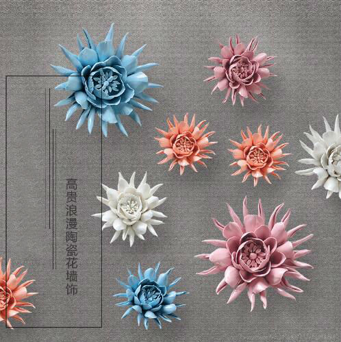 Væg blomsterfad boligindretning vintage håndværk epiphyllum dekorativ porcelæn dekorativ tallerken håndværk værelse dekoration figur
