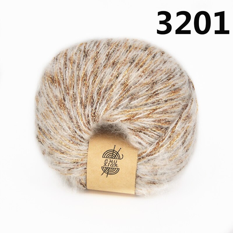 50G/Bal Mohair Wol Heldere Zijde Garen Voor Hand Breien Sjaal Trui Hoed: 3201