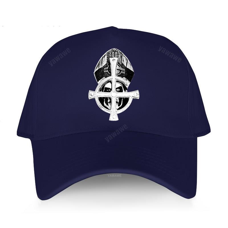 Baseball Caps Summer Casual Adjustable hat Ghost B.C. Heavy Metal Hard Rock Band Papa Emeritus cap summer brand hat: navy