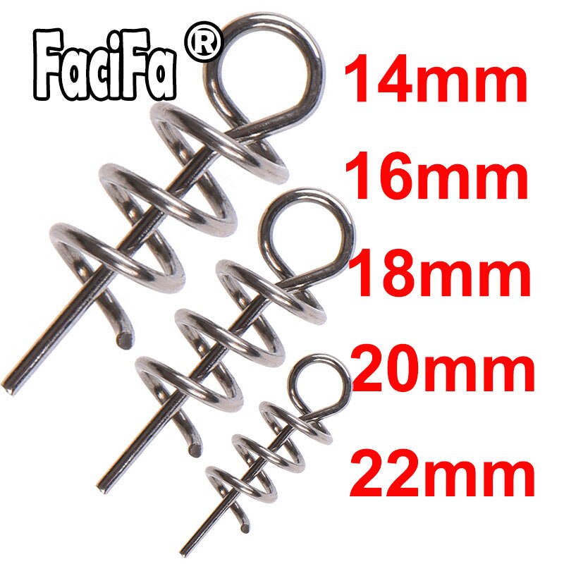 Stainless Steel Fishing pins Spring Twist Lock Fishing Hook Tool Centering Pins Fixed Latch Needle for Soft Lure Bait Worm