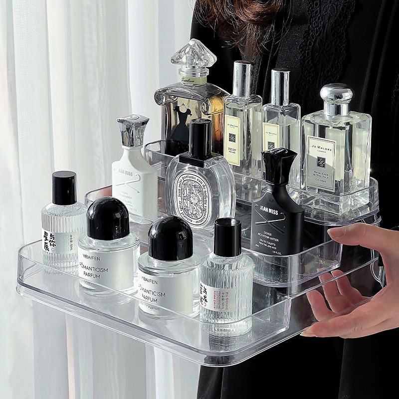 Stor skrivebords parfymehylle dårlig sminkeorganisator parfyme aromaterapi organizer hudpleieprodukt oppbevaringsstativ organizer