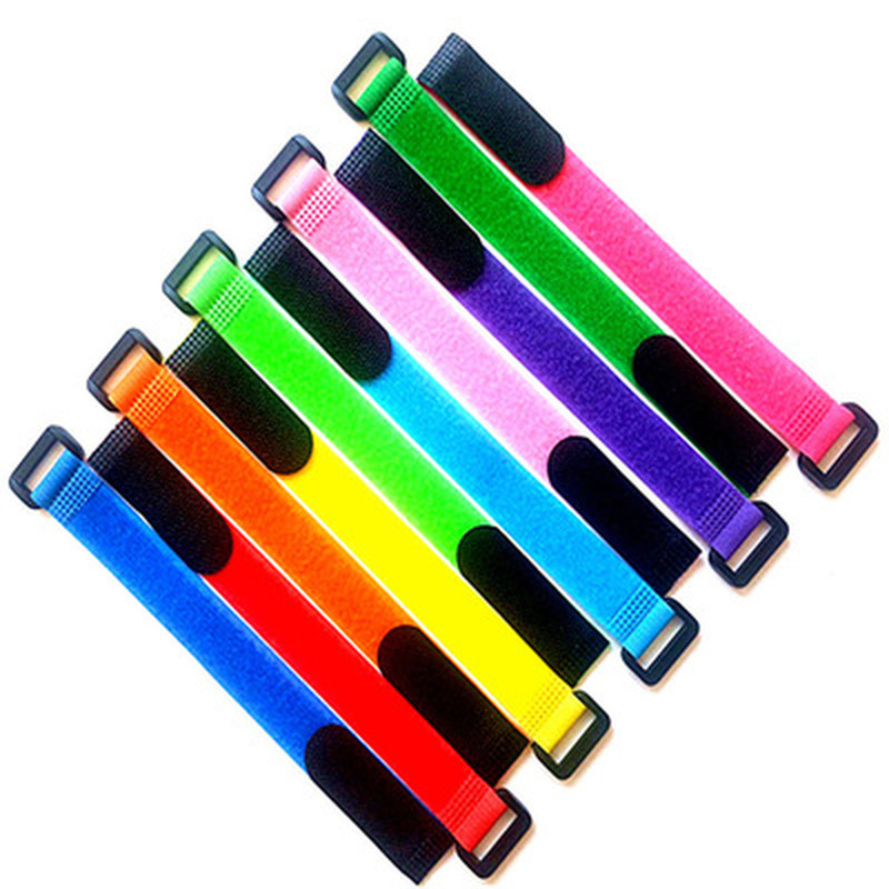 30cm 20cm Nylon Reverse Buckle Hook Loop Cable Fastener Ties Car Trunk Organizer Multi-color Velcroing Strap