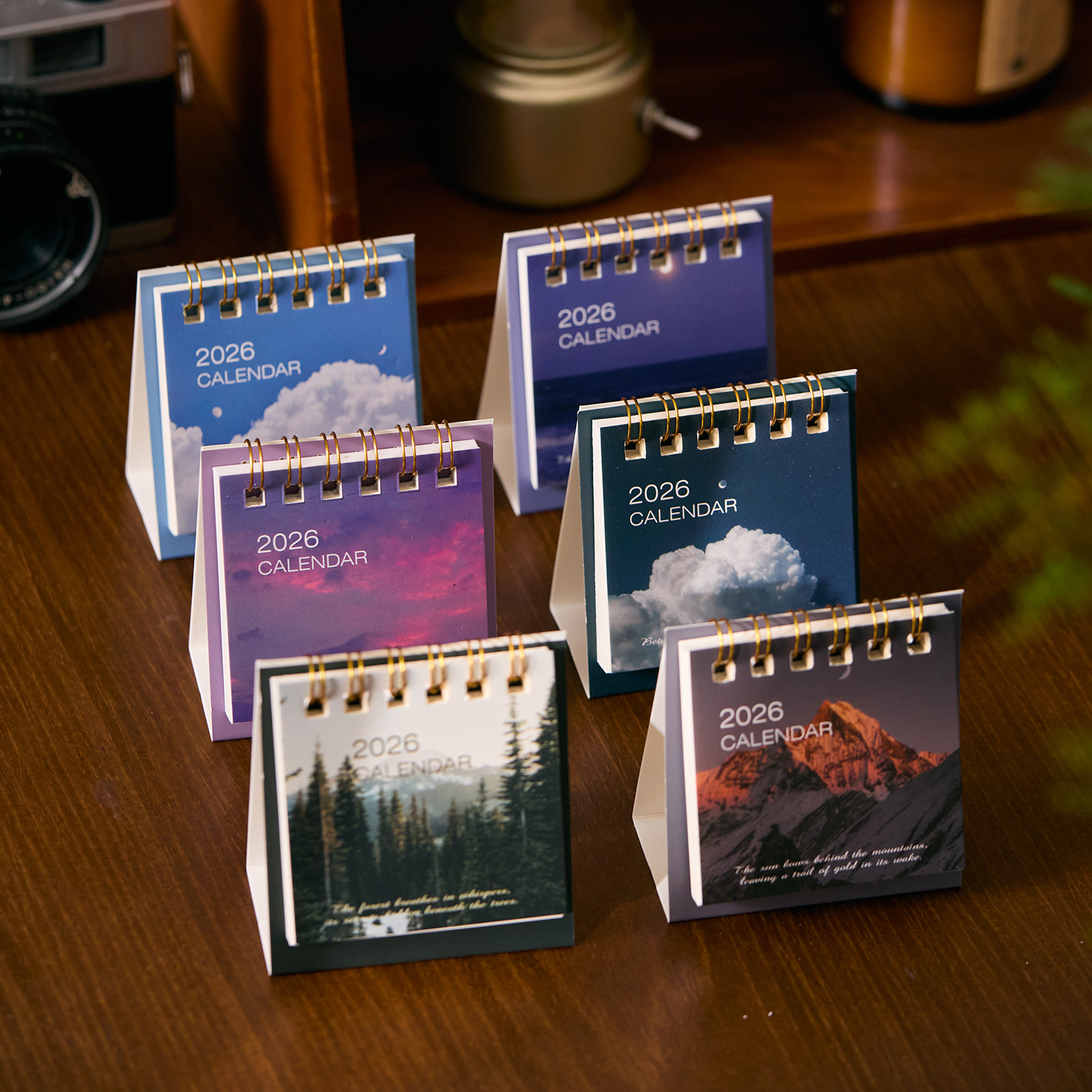 Mini Desk Calendar Dayd Starlight Series Portable Calendar Desktop Ornaments Check-In Plan Small Desk Calendar