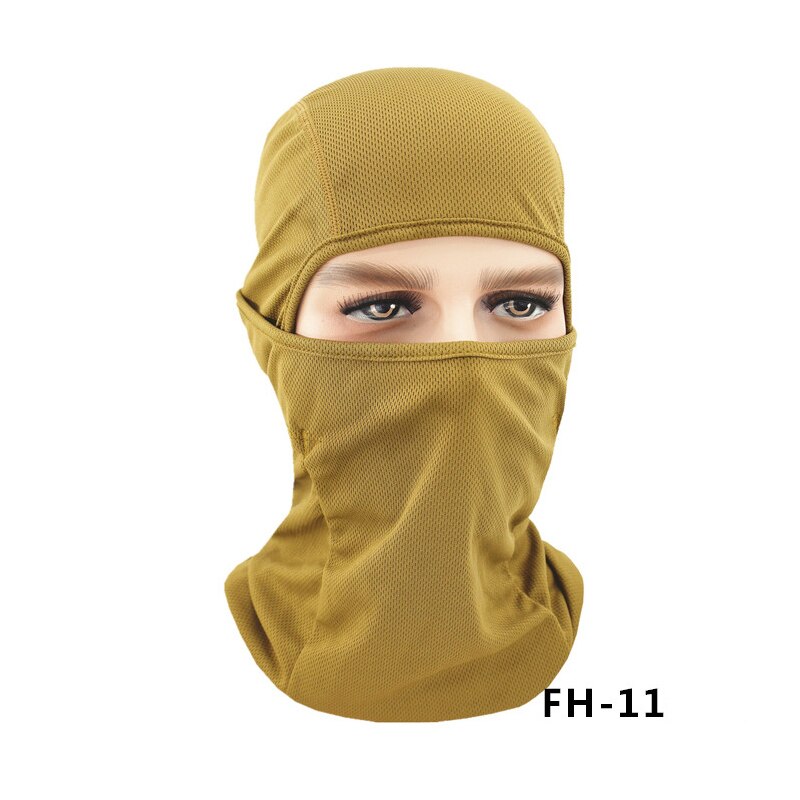 Gittergewebe Lycra Radfahren Maske voll Gesicht Schild Sport Lauf Jagd Fahrrad Schal Männer Frauen Hals Wärmer Sturmhaube Kopf Abdeckung Bandana MTB: Farbe 11