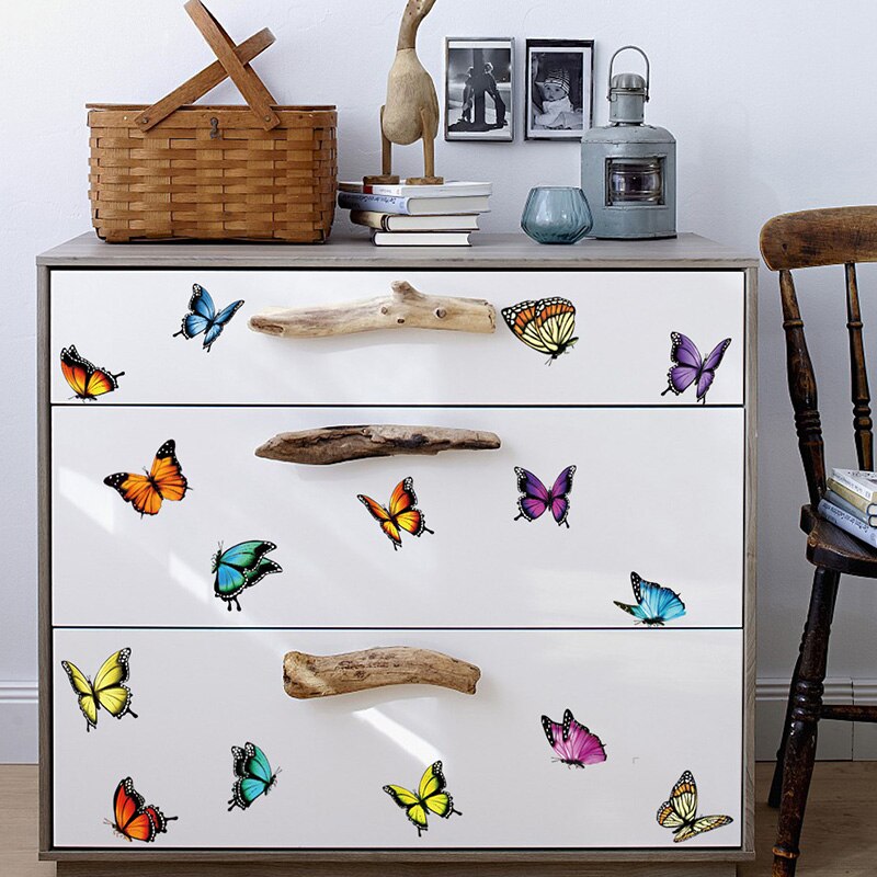 3Pcs/Sheet Butterfly Stickers Diary Sealing Label Sticker Decal Travel Sticker DIY Scrapbooking Diary Planner Albums Decoration