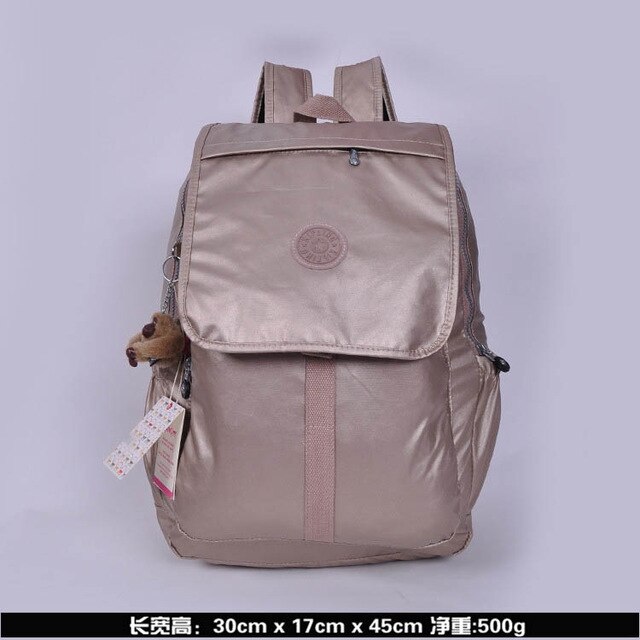 Mochila de nailon con de Mono para mujer, bolso de hombro de colegio, de viaje, Original, 100%: C gold