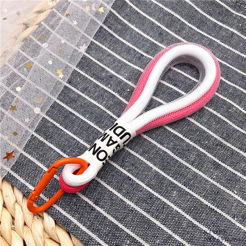 INS Cute Fluorescence Color Lanyard Phone Case For IPhone Multi Function Mobile Phone Lanyard Strap Keys Backpack Short Rope