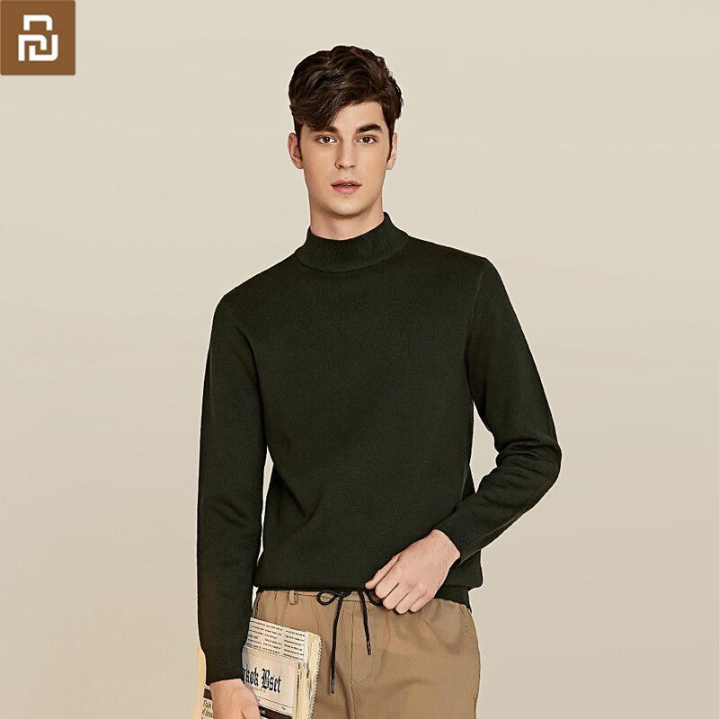 youpin DSDO Half-high collar sweater machine washable Warm Breathable skin-friendly basic bottoming shirt for man