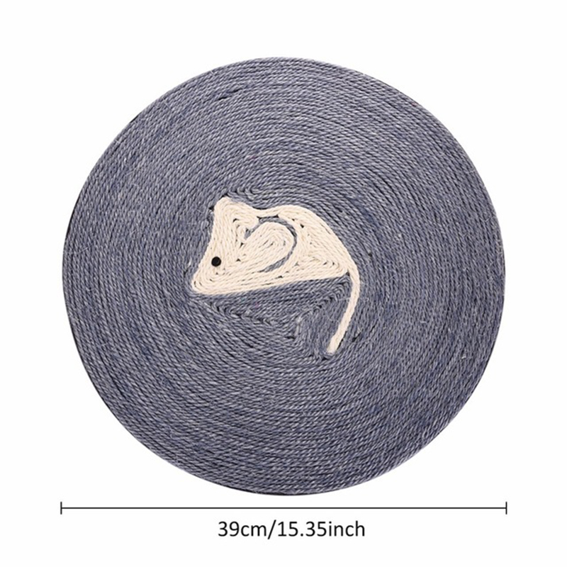 Kattenkrabmat exclusieve uitvoering handgemaakte ronde sisal hennep krabmat handige krab instinct verlichting mat voor katten
