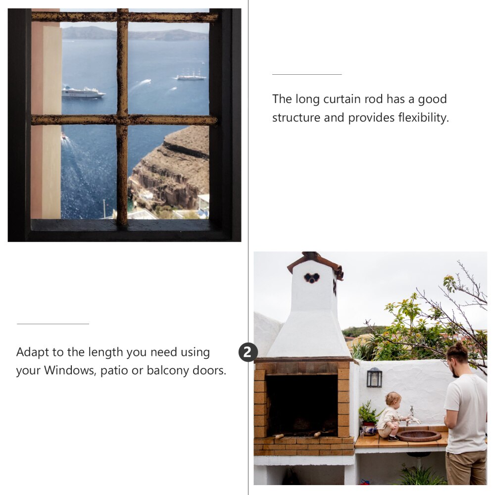 1 Set 5M Curtain Drape Wire Rod Set Stainless Steel Clothes Drying Hanger