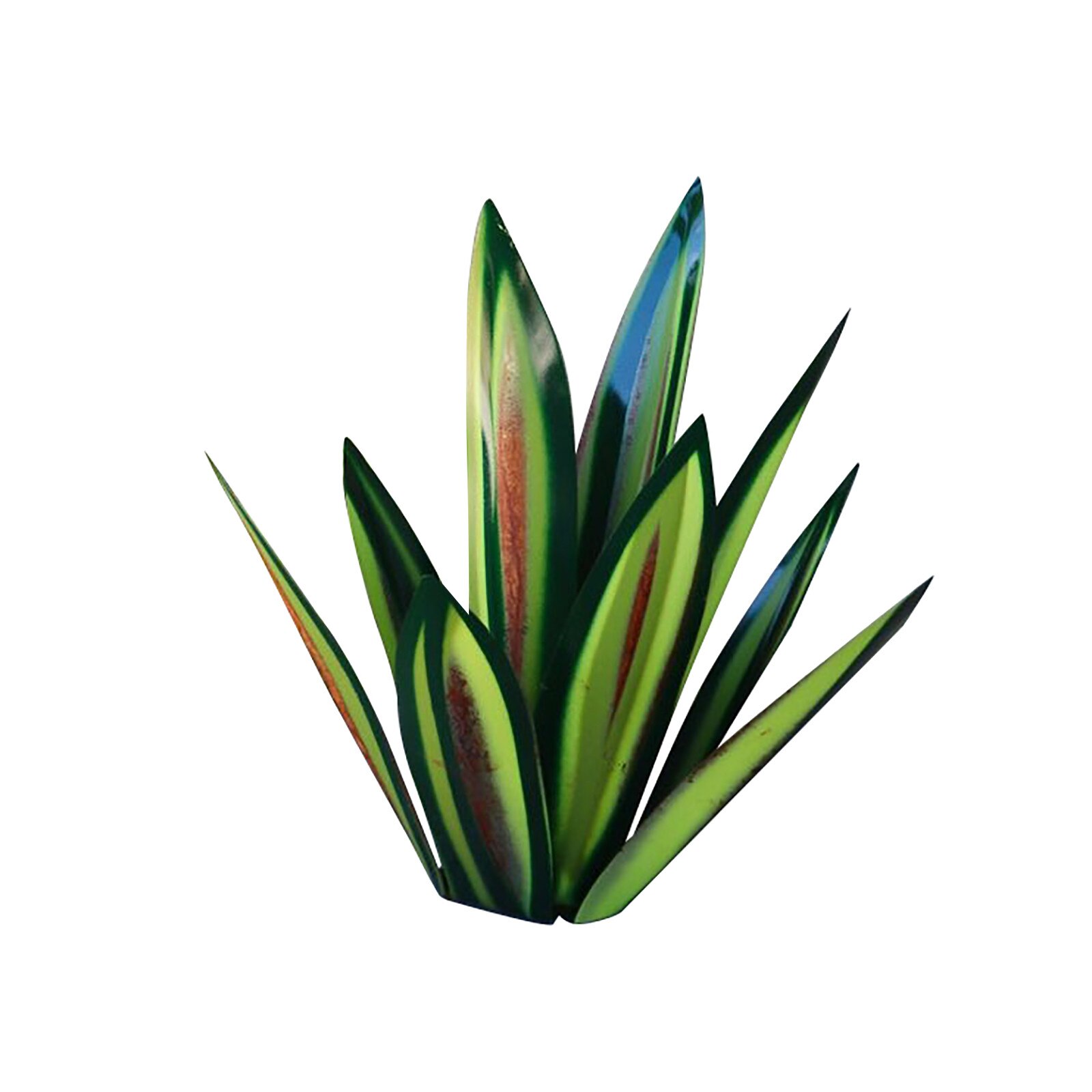 Sculpture rustique en métal avec 9 feuilles de Tequila, décoration de jardin, signes de jardin, 27cm/35cm/65cm