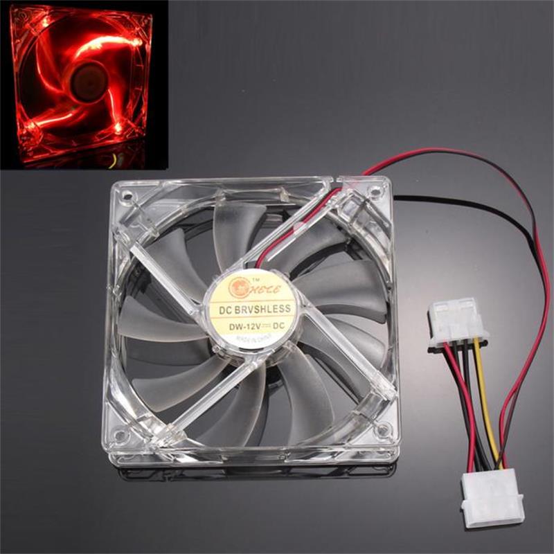 Colorful Quad 4-LED Light Fan For Cooling Computer Neon Clear 120mm PC Computer Case Cooling Fans #30