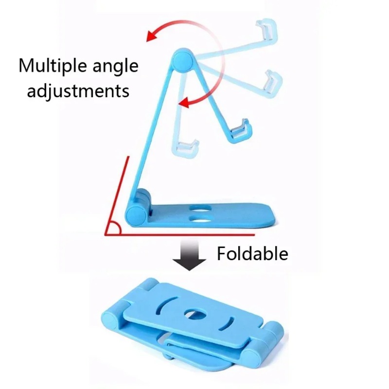 Folding Cell Phone Stand Fully Adjustable Foldable Mobile Phone Holder Cradle Dock Compatible with iPhone 15 14 13 12 Pro Max Xs