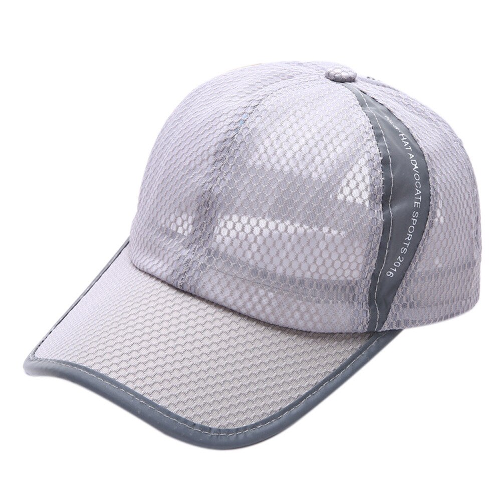 Womail baseball cap Unisex Paar Mode Zomer Ademend Mesh Baseball Cap Sport Hoeden Verstelbare Hoed f21: GY