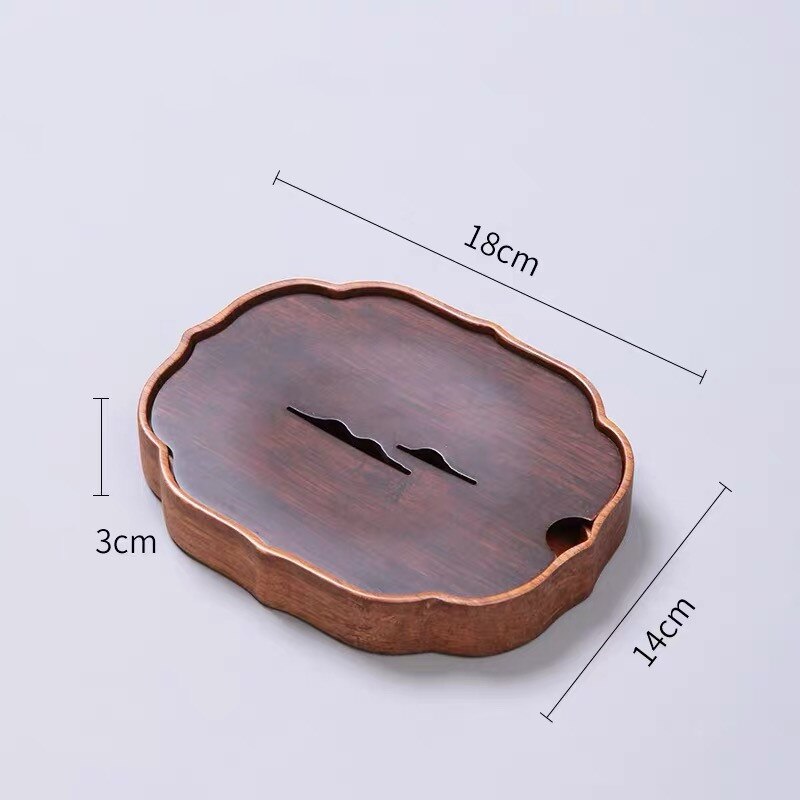 Japanese Style Natural Bamboo Tea Trays Teahouse Tools Teapot Mat Retro Teacup Holder Simple Tea Platters Tea Ceremony: A