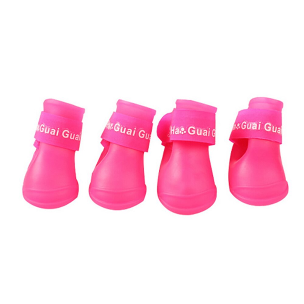 4 Stks/set Hond Schoenen Waterdicht Regen Pet Rubber Laarzen Duurzaam antislip Outdoor schoenen Candy Kleur Voor Kleine honden Puppy Teddy