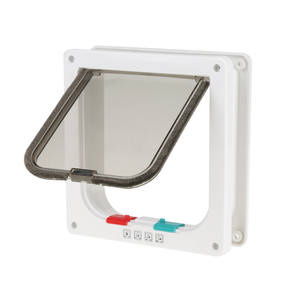 Intelligent Cat Flap Cat Door Lockable Pet Cat Small Dog Flap Door For Pet Care White L Classic