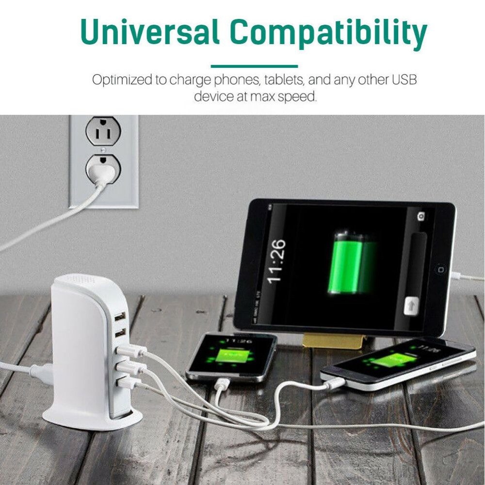 Universele 5 Poort Multi USB Charger HUB USB Laadstation Dock Voor Mobiele Telefoon Desktop Muur Thuis Laders EU ONS plug