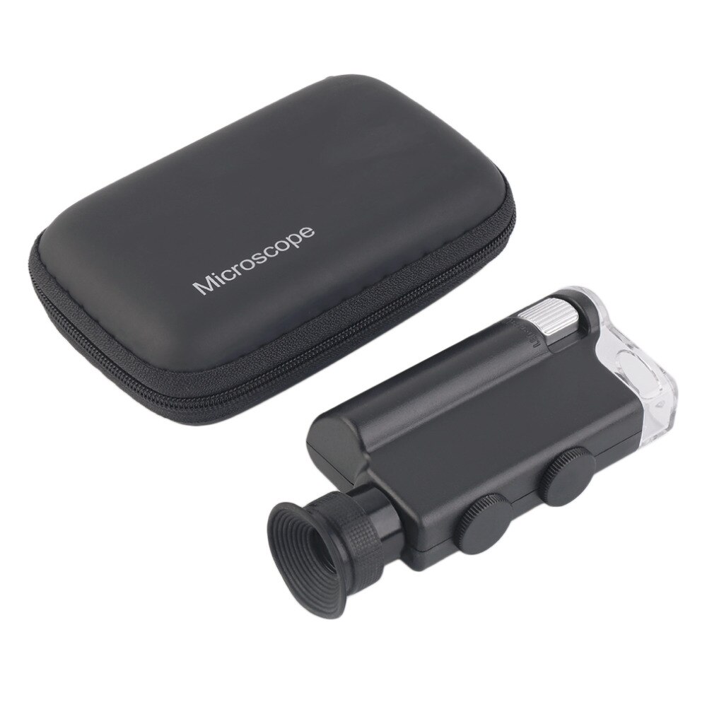 Mini Portable Microscope 200X~240X Handheld LED Lamp Light Loupe Zoom Magnifier Magnifying Glass Mini Pocket Lens