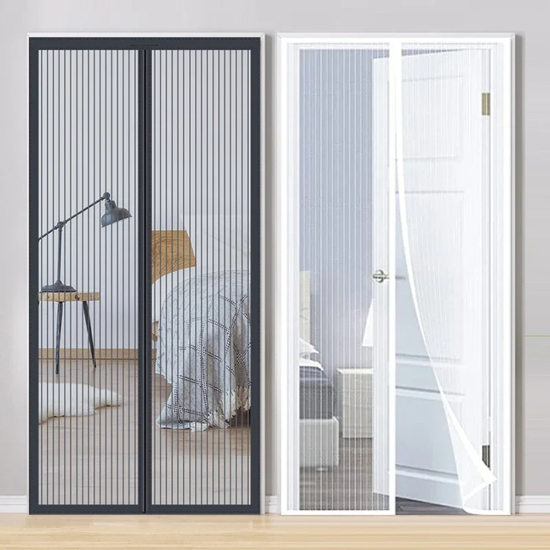 Klamboe Gordijnmagneten Deurgaas Insect Sandfly Netting met magneten op de deur Mesh Screen Automatisch sluitende deurscherm