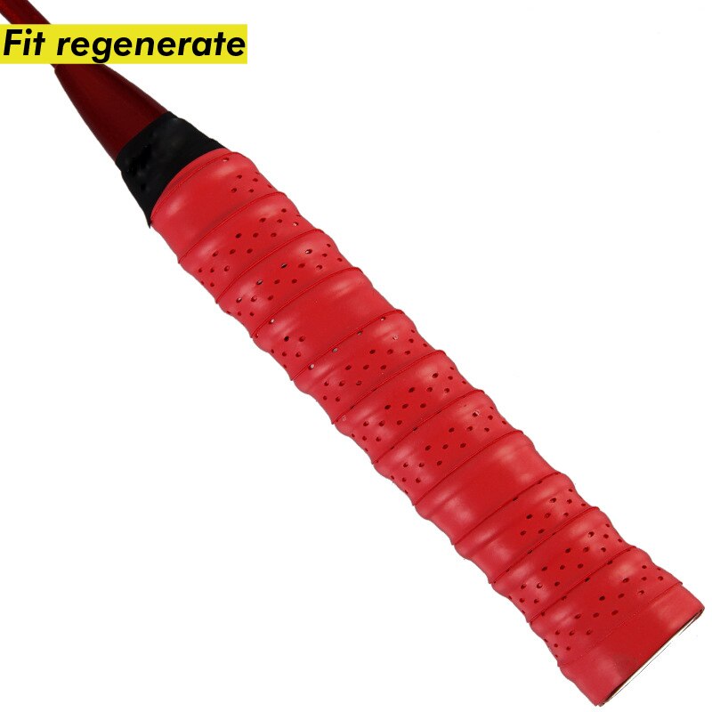 Anti-skli pustende sport over grip svettebånd tennis tape badminton racket grep: Rød