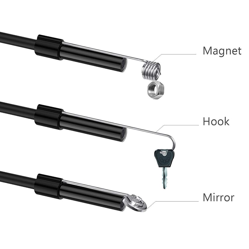 Wifi Endoscoop Camera 720P Hd 8Mm Lens Hardwire Softwire Kabel IP67 Waterdichte Iphone Android Wreless Auto Inspectie Borescope
