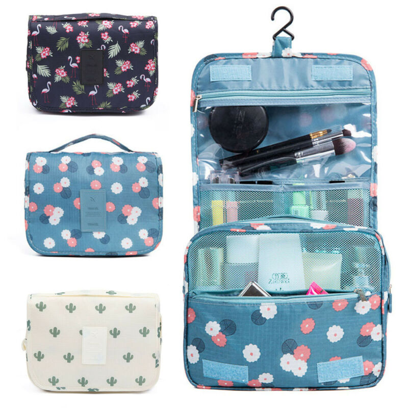 Portable Durable Travel Makeup Cosmetic Toiletry Wash Case Organizer Bags Storage Hanging Pouch