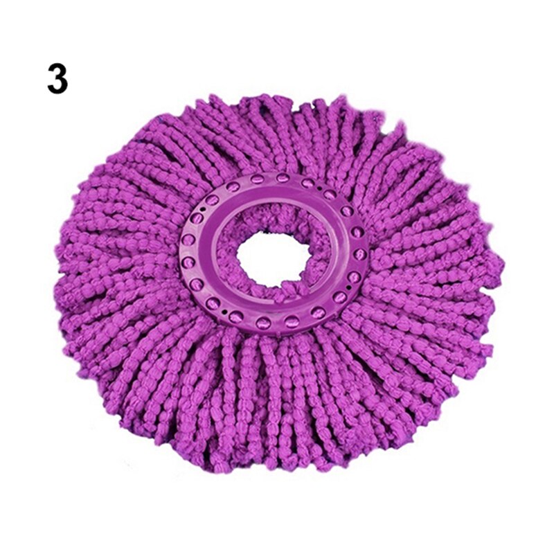 Artikel! Nützliche 360 Rotierenden Mopp Kopf Waschen Boden Mikrofaser Spinnen Boden Mopp Ersatz Tuch Baumwolle Runde Lappen Reinigung Werkzeuge: A Violett Mopp Kopf