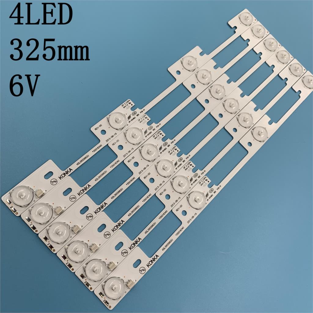 10 Pieces 4 LEDs* 6V LED backlight bar for Konka 39 inches TV KDL39SS662U 35018339 Konka 40 inches KDL40SS662U 35019864 327mm