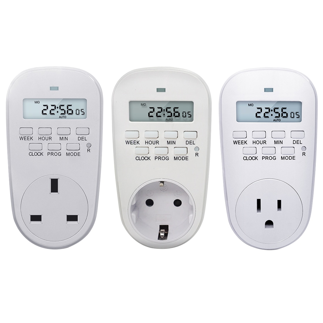 EU /US/ UK Plug Smart Power Socket Digital Timer Switch Energy Saving Adjustable Programmable Setting of Clock/ On/ Off Time