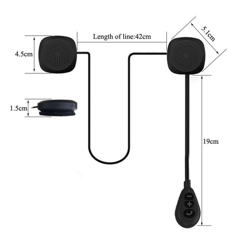 Helmet Headset Speakers Motorcycle Helmet Wirless Bluetooth Headset Moto BT Earphone Helmet Speaker With Sponge Microphone