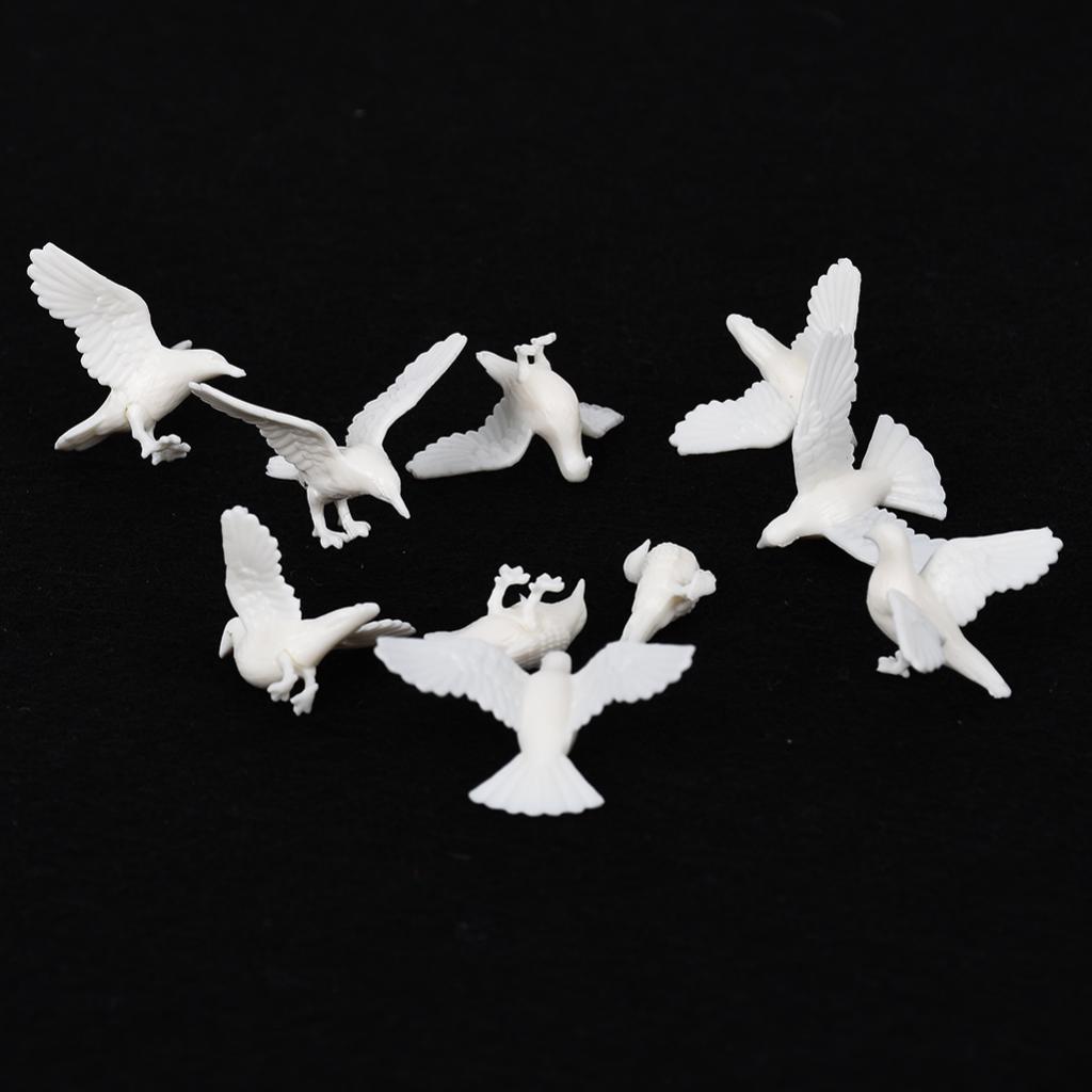 10pcs Mini Pigeon Animal Bird Model Miniature Doll House Fairy Home Decor