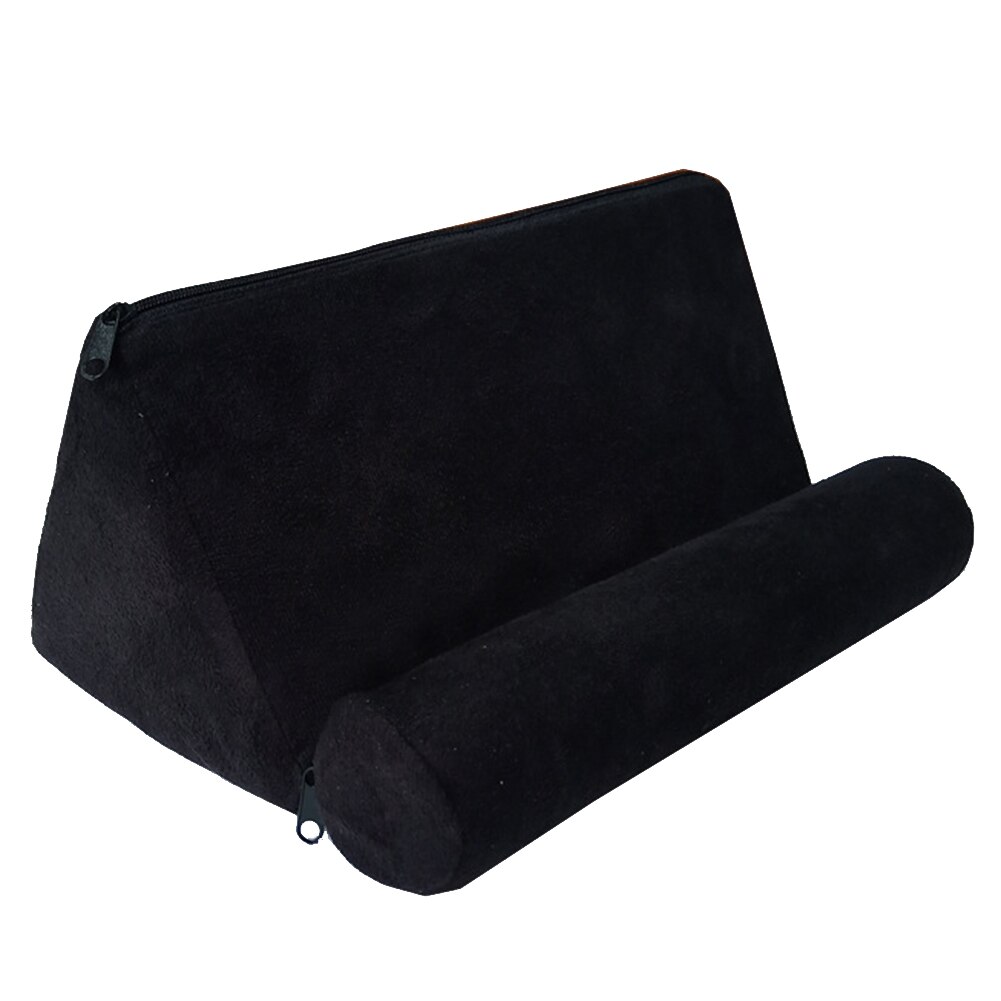 Rest Car Foldable Support Cushion Tablet Holder Mobilephone Office Pillow Stand Bed Book Reading Support Sponge Tabelt Pillow: Black 24.5x12x14