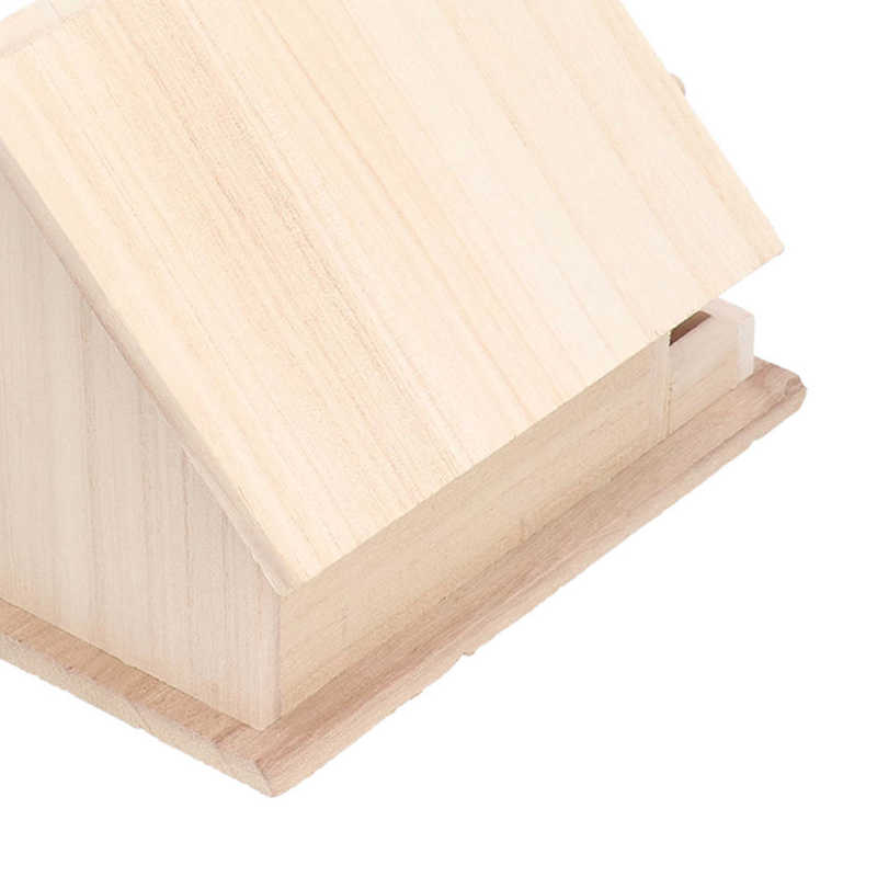 DIY Wooden Birdhouse Best Gift Hanging Wooden Birdhouse Natural Wooden for Outdoor