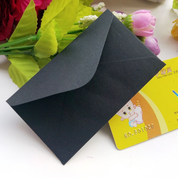120gsm Parel envelop voor visitekaartje VIP lidkaart mini enveloppen: Black