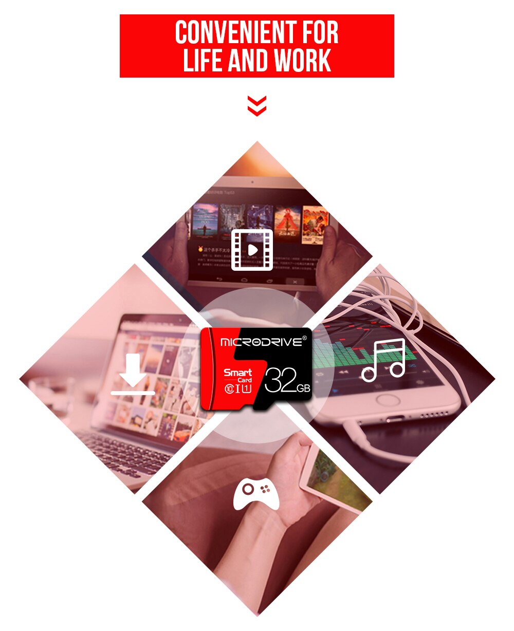 Micro SD 128GB 32GB 64GB 256GB 16G Micro SD Card SD/TF Flash Card Memory Card 8GB 4GB Microsd for Phone