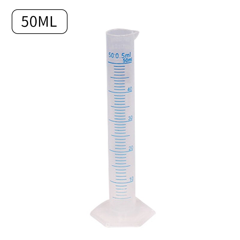 10/25/50/100/250ml Plastic Cooking Measuring Cylinder Graduated Tools Chemistry Laboratory Measuring Cylinder School Lab Tools: 50ml