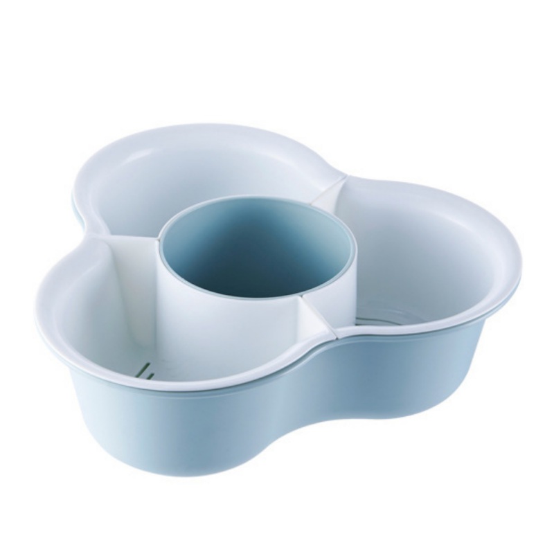 Fregadero de plástico de doble plato para lavar cesta para vegetales plato de fruta fregadero de drenaje de cocina cesta de almacenamiento a: A1