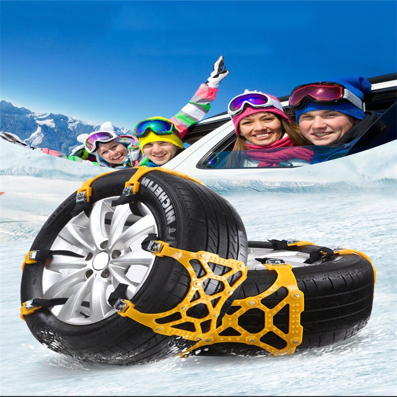 Auto Sneeuw Ketting Dubbele Gesp Sneeuwketting Sneeuw Tire Pees Verdikking Anti-Slip Universele Emergency Sneeuwketting