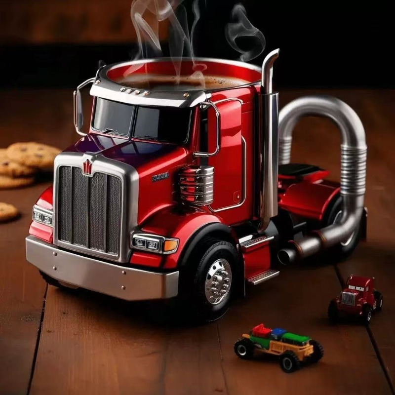 Resin Craft Truck Image Children's Adult Coffee Cup Mug Home Desk Desktop Car Decoration Ornament Birthday