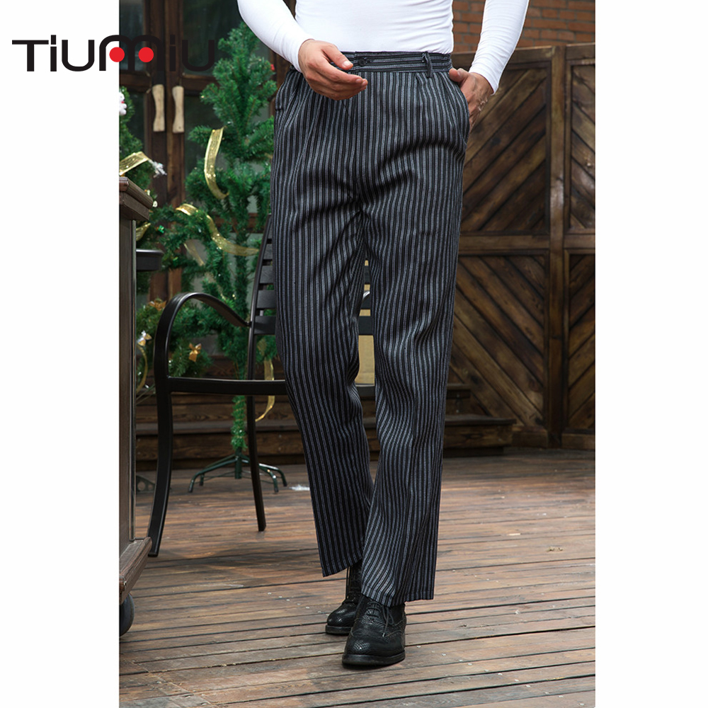 M-3XL recién llegado, , restaurante, cocina, servicio de comida, panadería, cafetería, pantalones de Ropa de Trabajo para hombres, camarero, cocinas, pantalones, pantalones