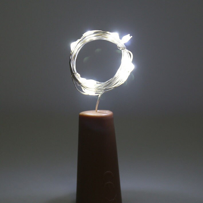 Cork Bottle Lights Battery Power LED Wine Bottle Fairy String Lights with Cork for Party Wedding Christmas Bar Decoration Lights: white / 1.5M 15LED
