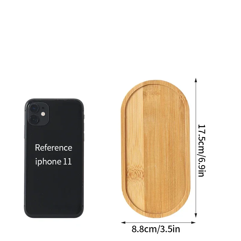 Nordic Decoratief Dienblad Houten Dienblad Retro Ronde Serveerschaal Fruit Dessert Opbergbakken Koffiekopje Mat Pad Home Decor Mohamedajuan: Licht Groen