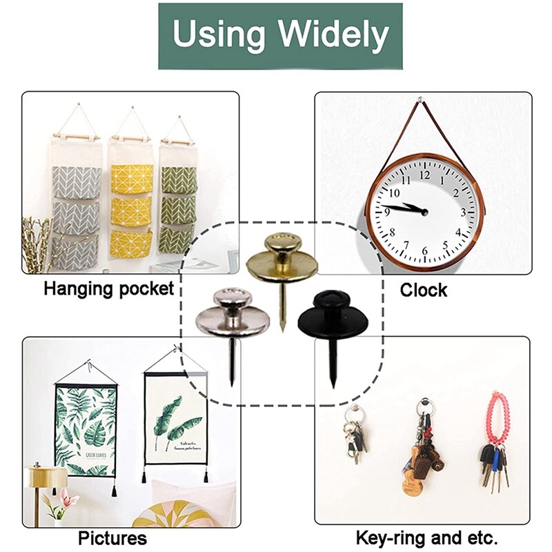 30 Pack Small Nails for Picture Hanging Double-Headed Picture Hangers Nails Wall Nails for Hanging Pictures