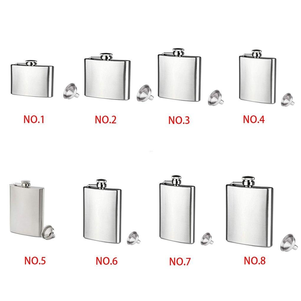 Flask Trustworthy 1pc Stainless Steel Hip Flask Liquor Whisky Alcohol Cap Funnel Drinkware Bottle