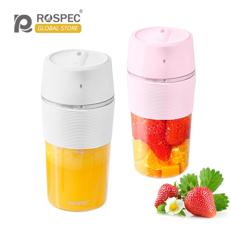 ROSPEC Portable Blender Bottle Wireless Mini Hand Mixer Electric Single Auger Juicer Cup Juice Extractors Smoothie Blender USB