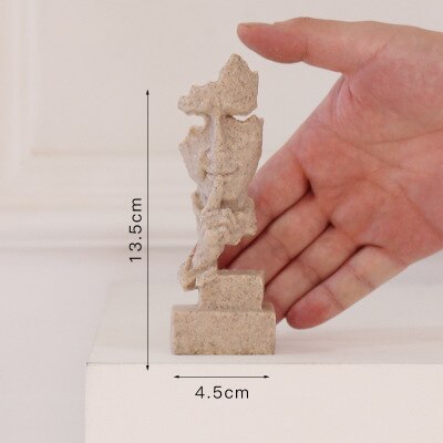 Europæisk sort harpiks tænker skulptur miniature model figurer kunsthåndværk ornamenter boligindretning tilbehør fødselsdag: 5