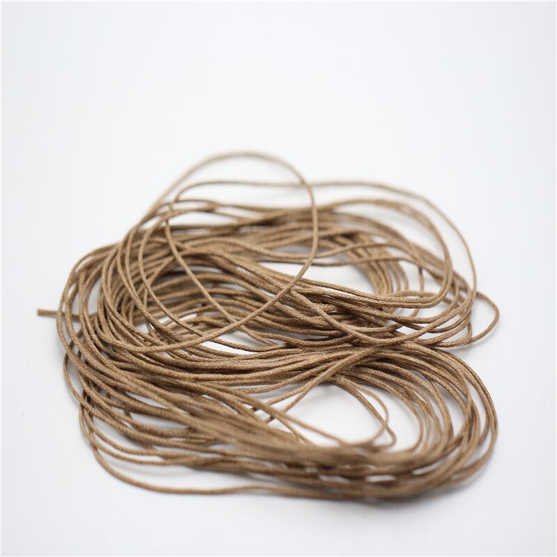4 farger valg 10 meter 1mm vokset skinntråd voks bomullssnor string stropp halskjede tau perle for shamballa armbånd: Khaki